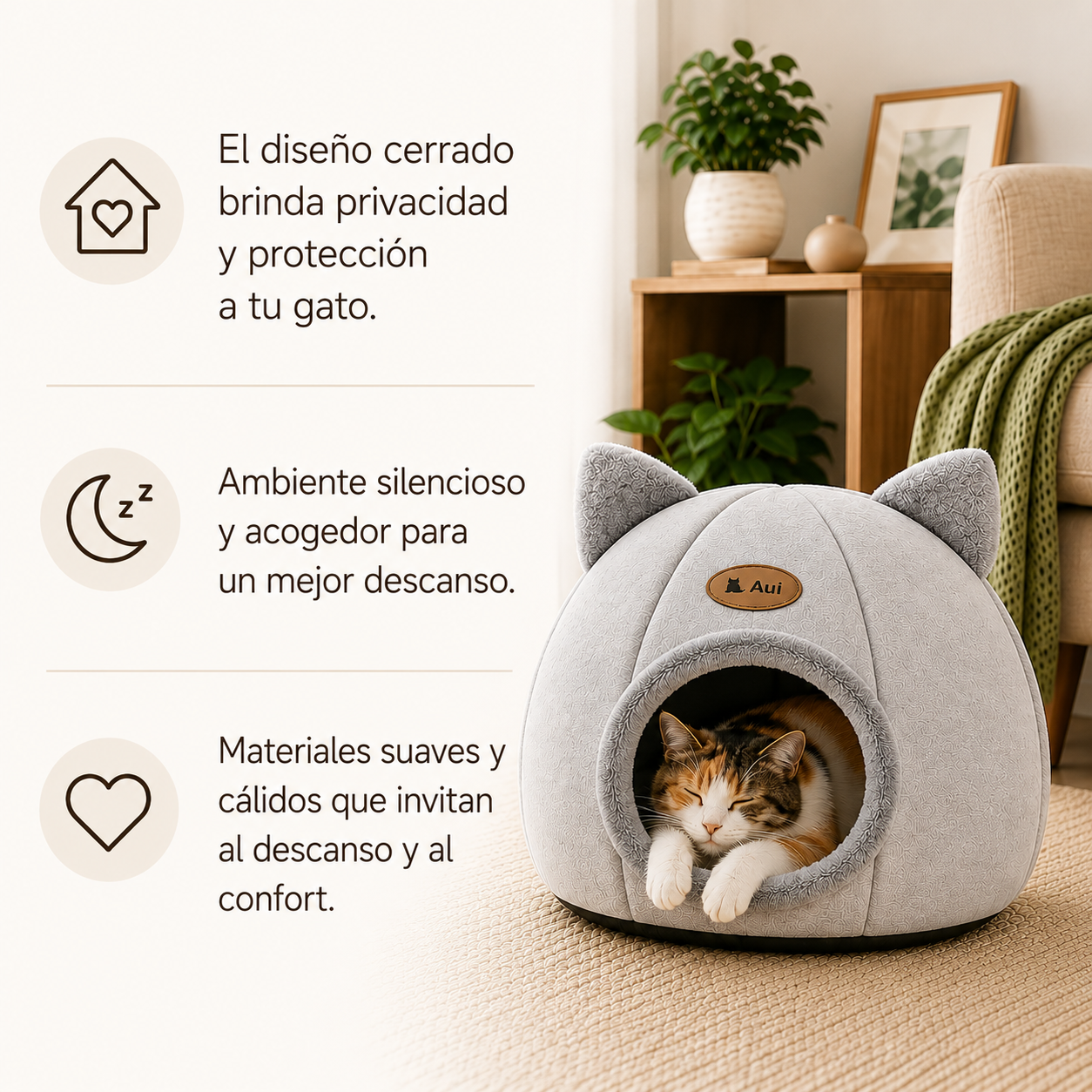 Cueva Antiestrés para Gatos